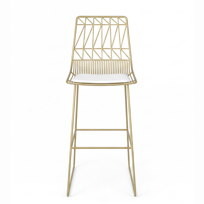 WIRED BAR DINING CHAIR GOLD