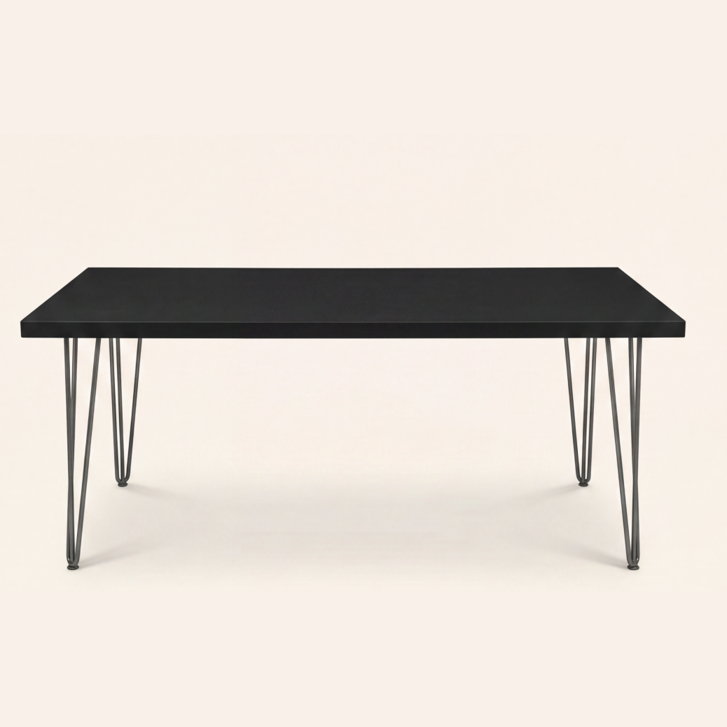 HAIRPIN RECTANGLE TABLE BLACK