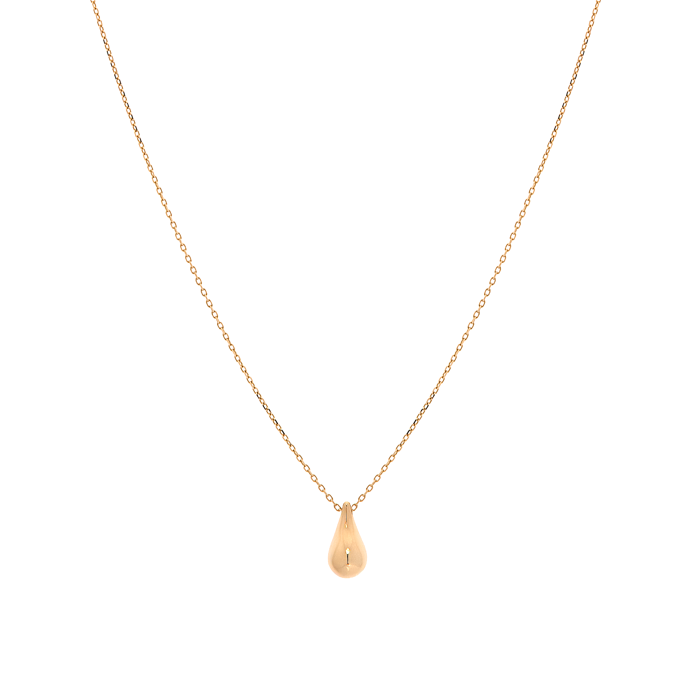 Gargantilha de Ouro Amarelo 18k Elos Gota Eletroformatada