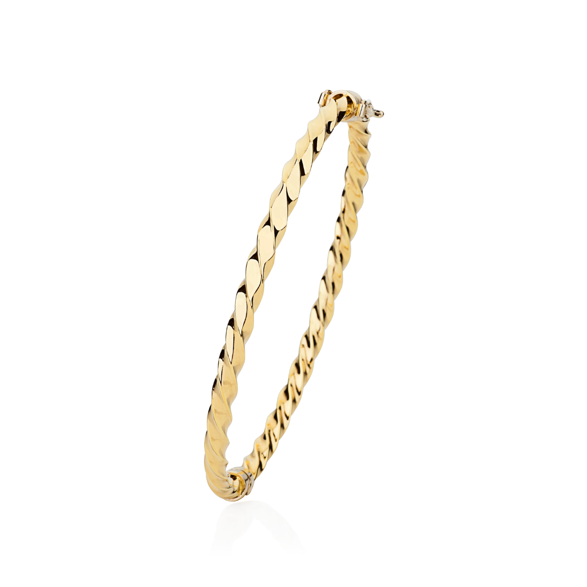 Pulseira de Ouro Amarelo 18k Bracelete Corrugado
