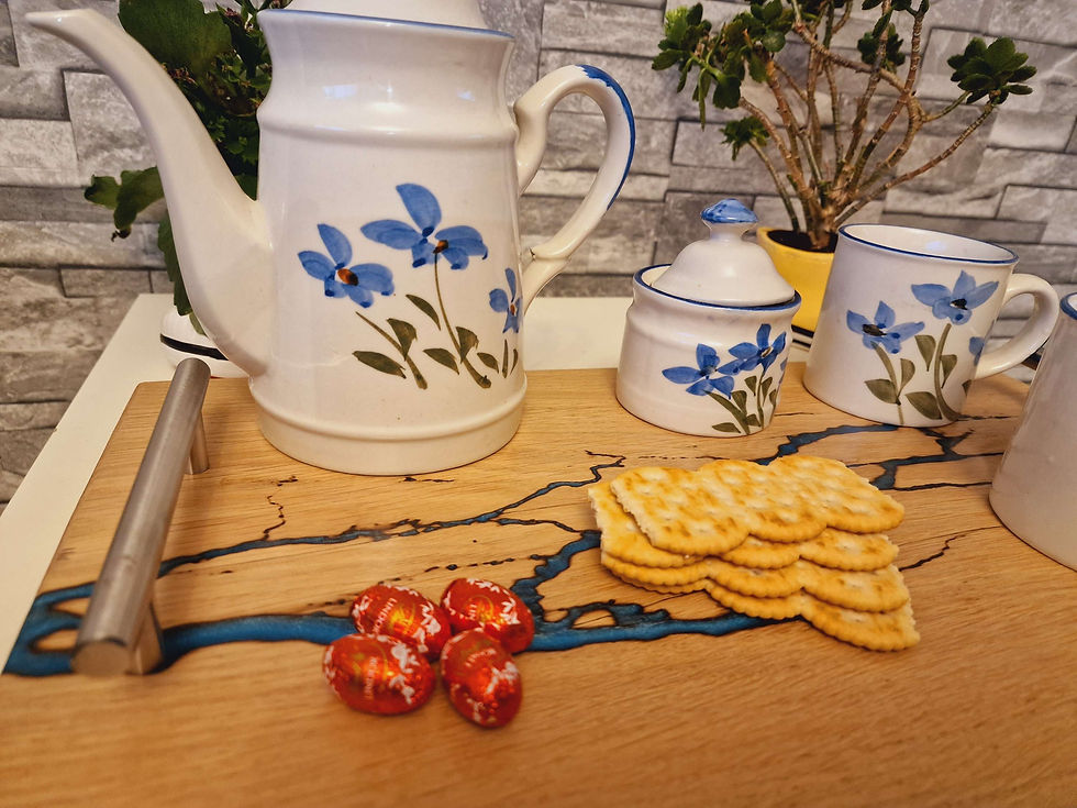 Thumbnail: Coffee tray,  serving tray,  serving board with lichtenberg figure 