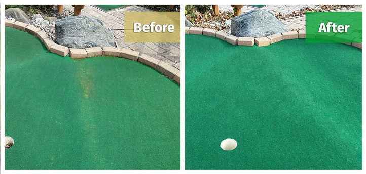 Before and after results of a mini golf course.
