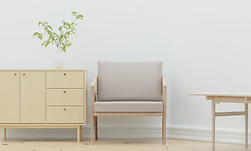 Living room with professionally assembled furniture