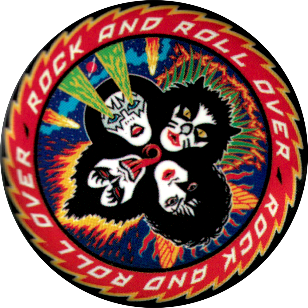 1.25" Button - Kiss - Rock And Roll Over - Rock Music Band