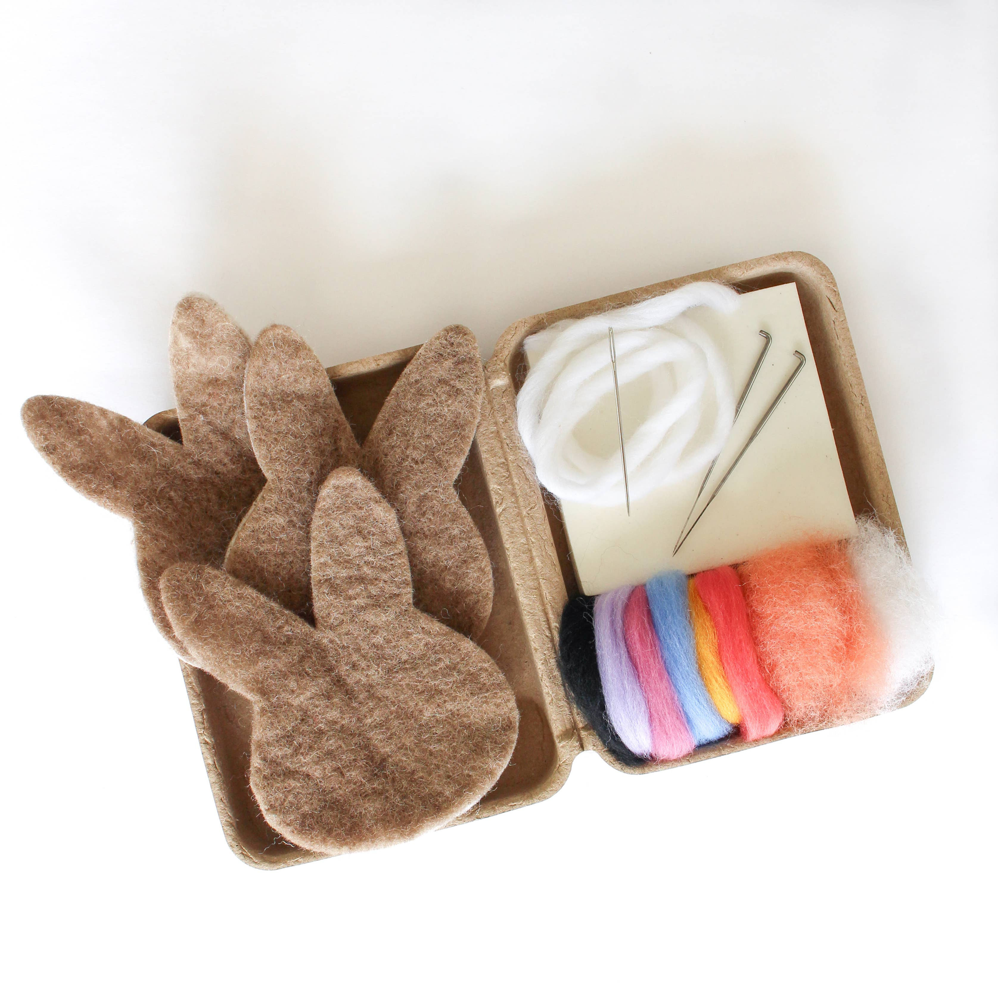 Mini Bunny Felting Craft Kit: Brown
