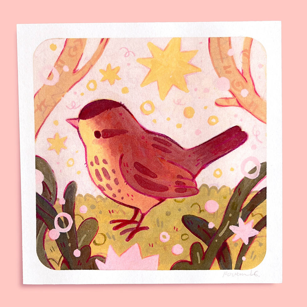 Thumbnail: Local  Backyard Bird 5x5" Art Prints |W Frame Pacific Northwest: Finch