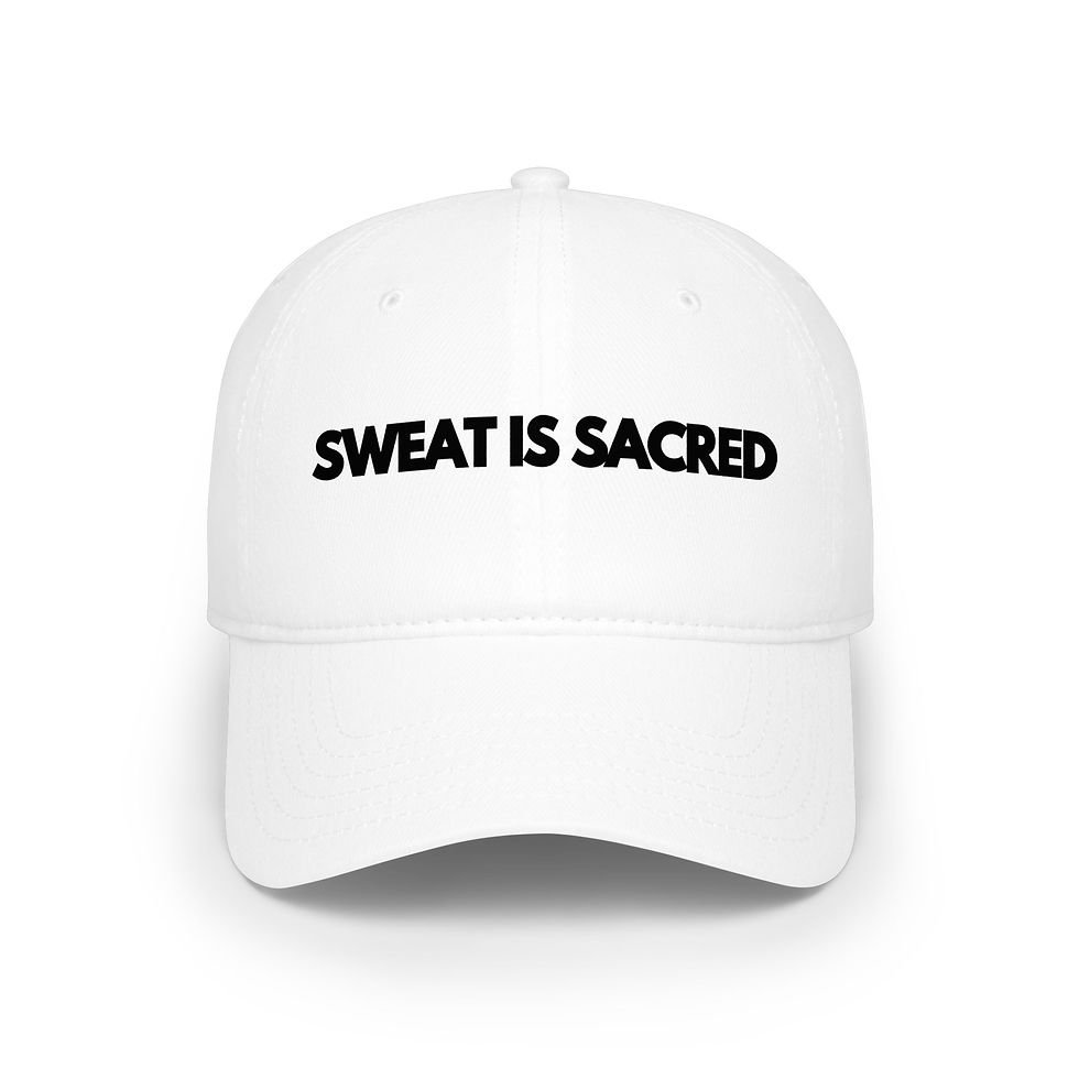 Thumbnail: Sweat Is Sacred Baseball Cap — Fitness Motivational Low Profile Hat