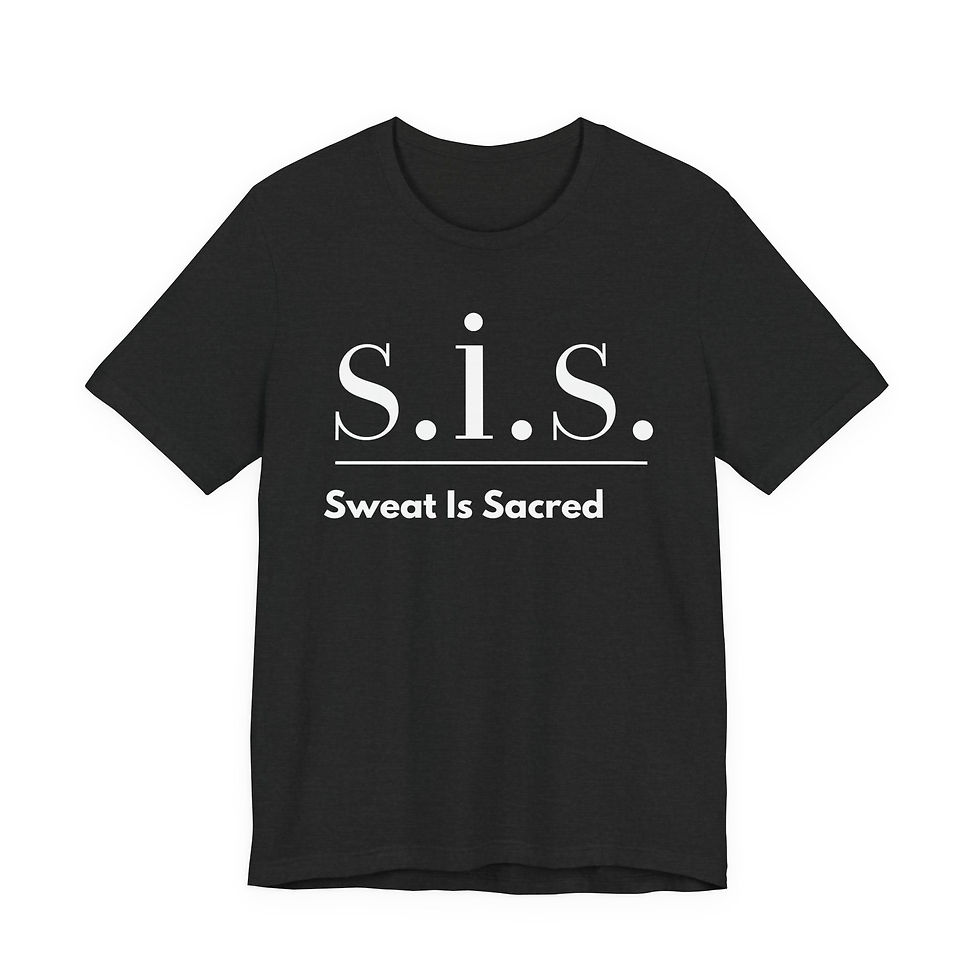 Thumbnail: S.I.S. Sweat Is Sacred T-Shirt | Fitness Tee, Motivational Workout Top