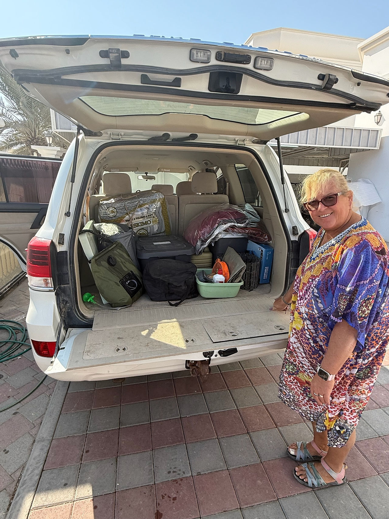 A look inside the trunk of the Toyota Land Cruiser