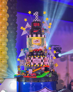 Car and Motorcycle Show Themed Cake