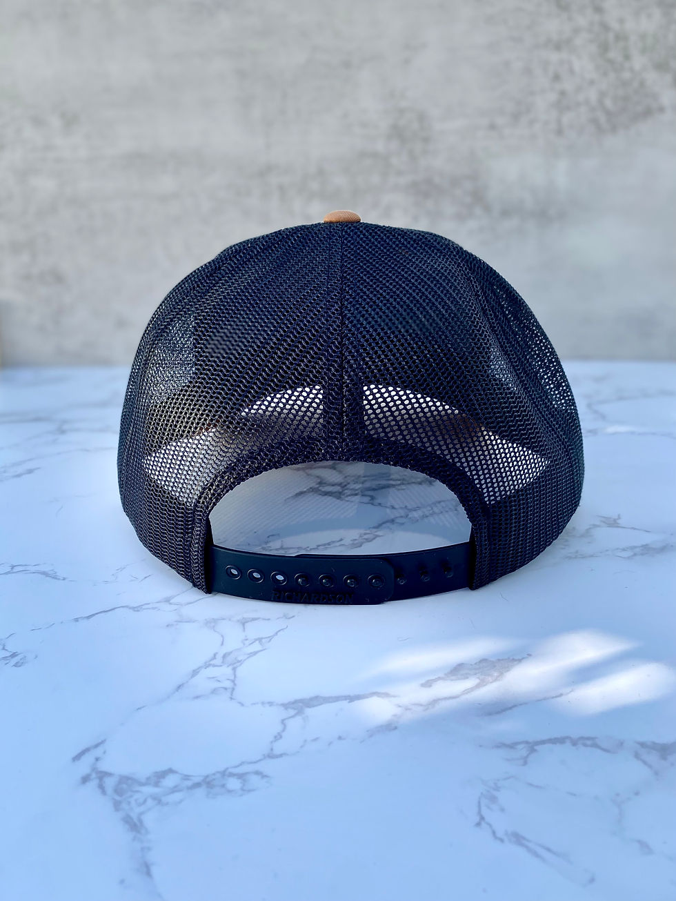 Thumbnail: Low Profile Trucker Hat- Carmel/black