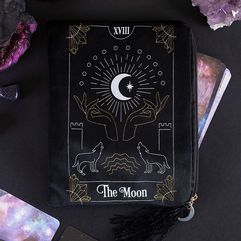 Miniature : Sac zippé cartes de Tarot - Choix de trousses: Le Soleil, La Lune & L'Étoile