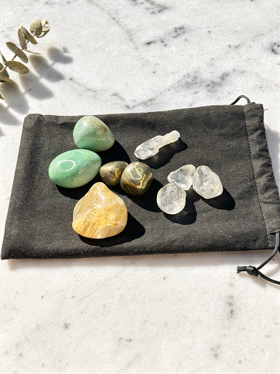 Miniature : Pochon magique Abondance & Richesse – Mojo Bag de cristaux pour attirer l'argent