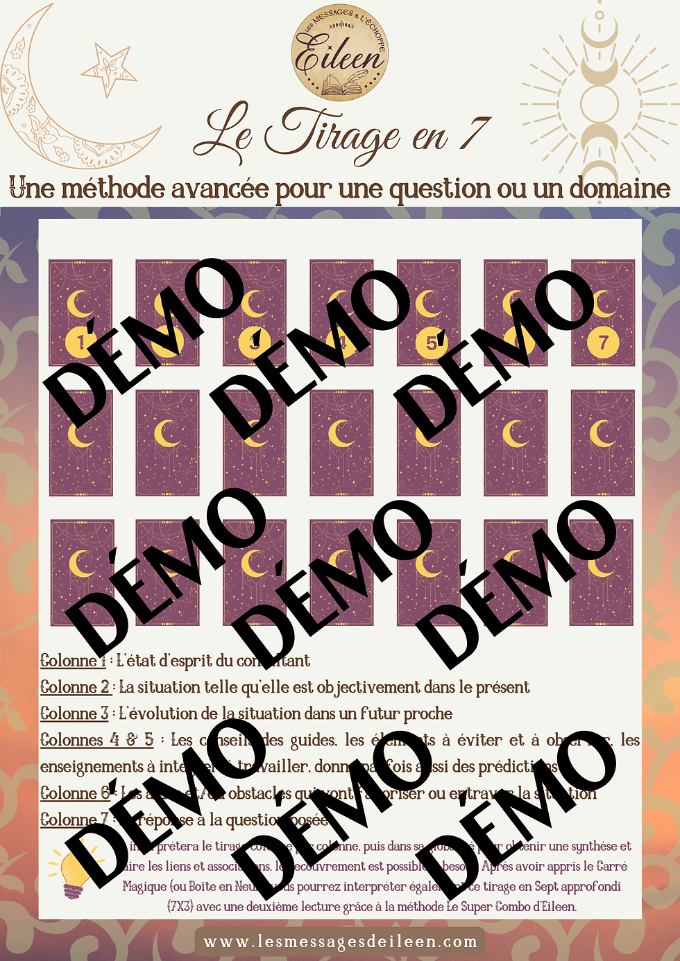 Miniature : PDF - CARTOMANCIE: 10 MÉTHODES DE TIRAGES pour tous les Tarots et Oracles