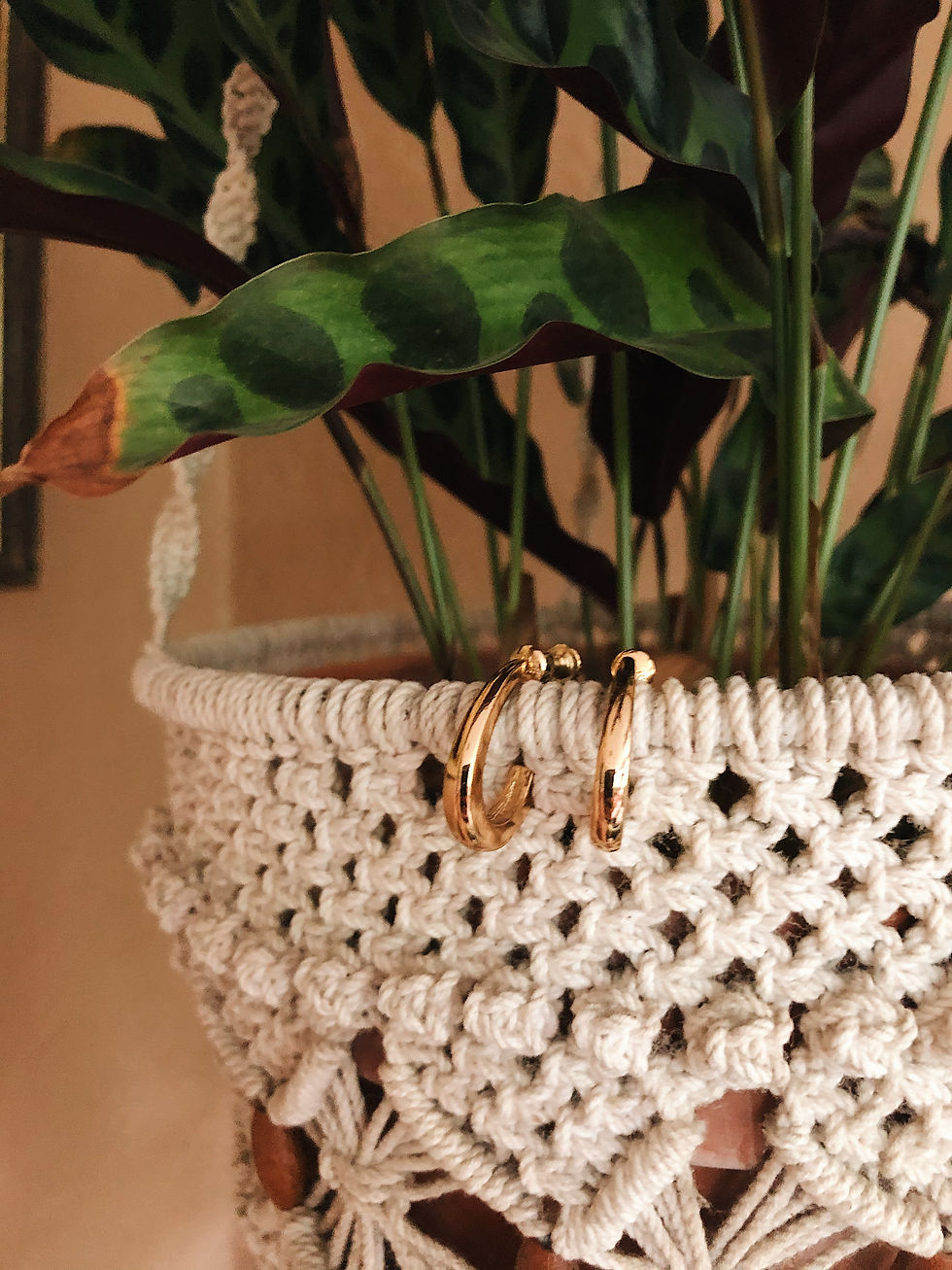 Miniatura: Golden Oblong Hoops