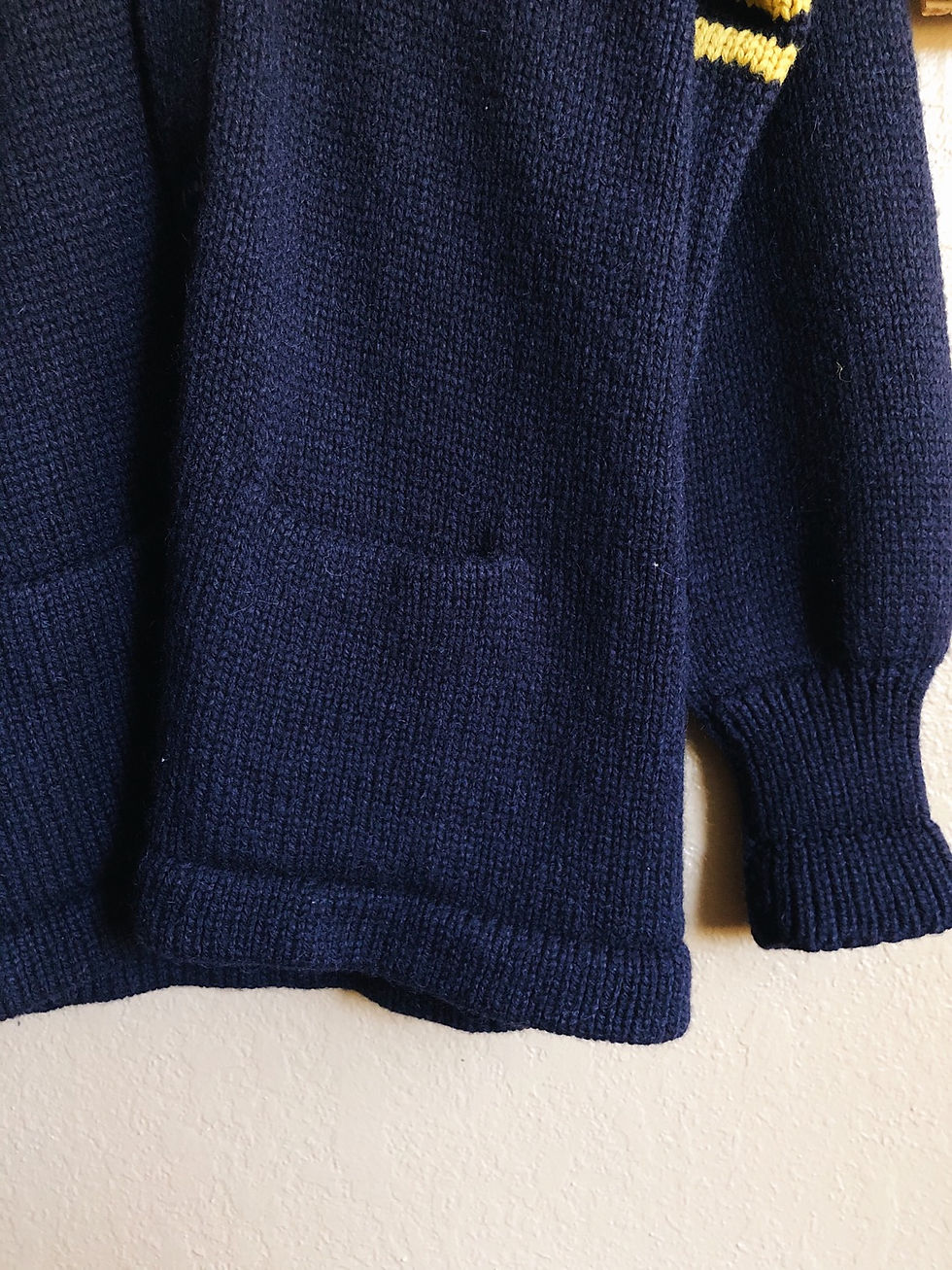 Miniatura: Suéter universitario azul marino 1969