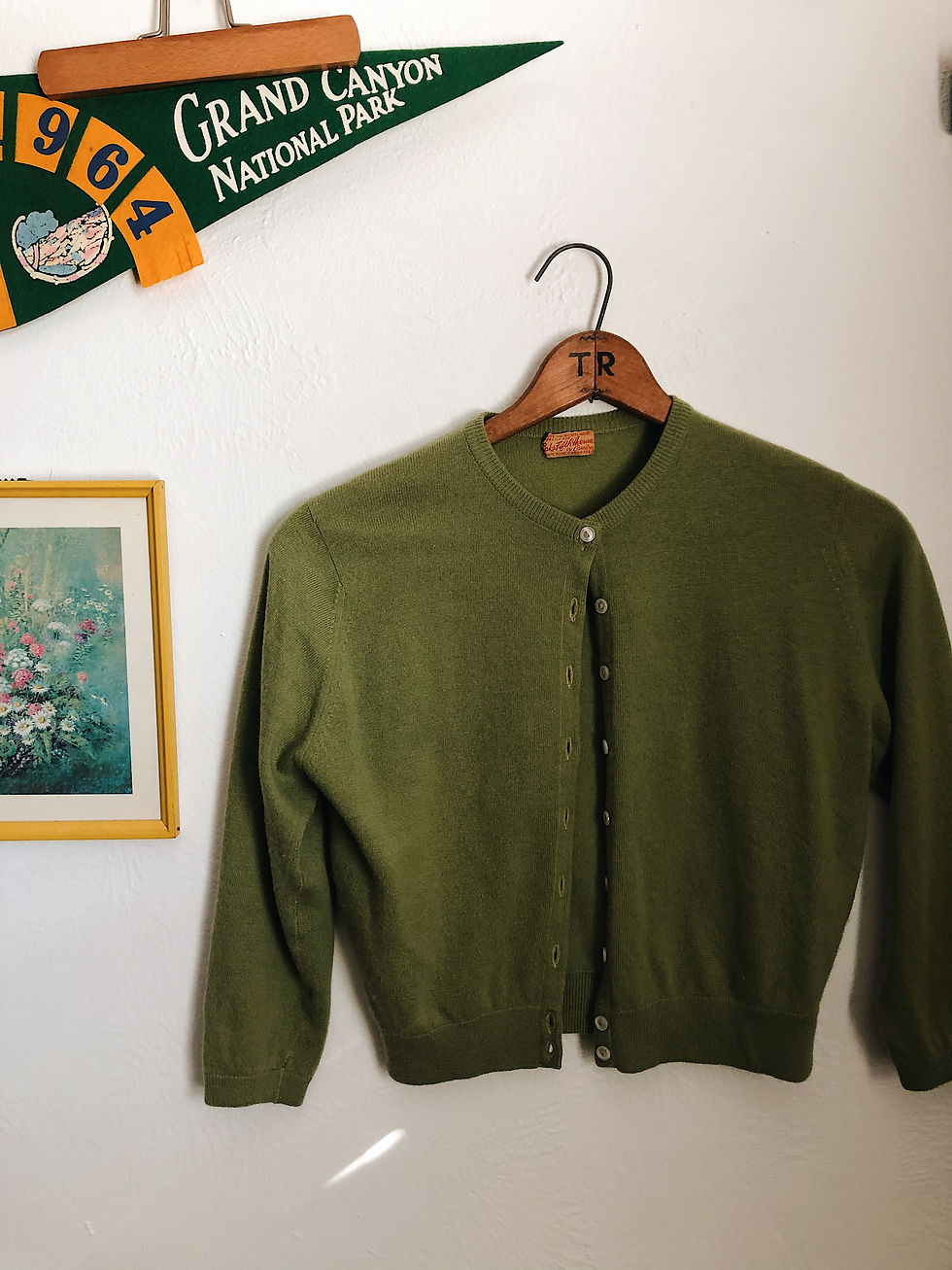 Miniatura: Olive Cashmere Cardigan