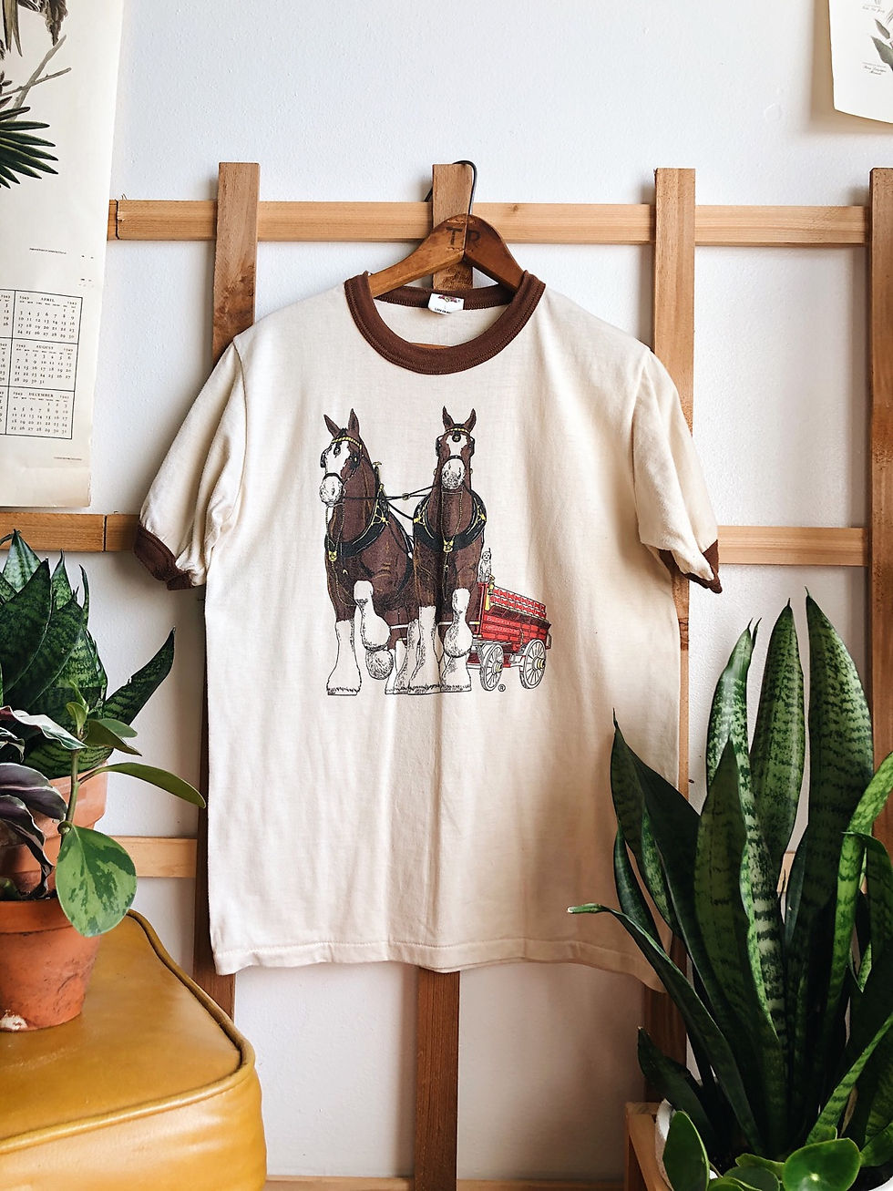 Miniatura: 80s Budweiser Clydesdales Ringer Tee