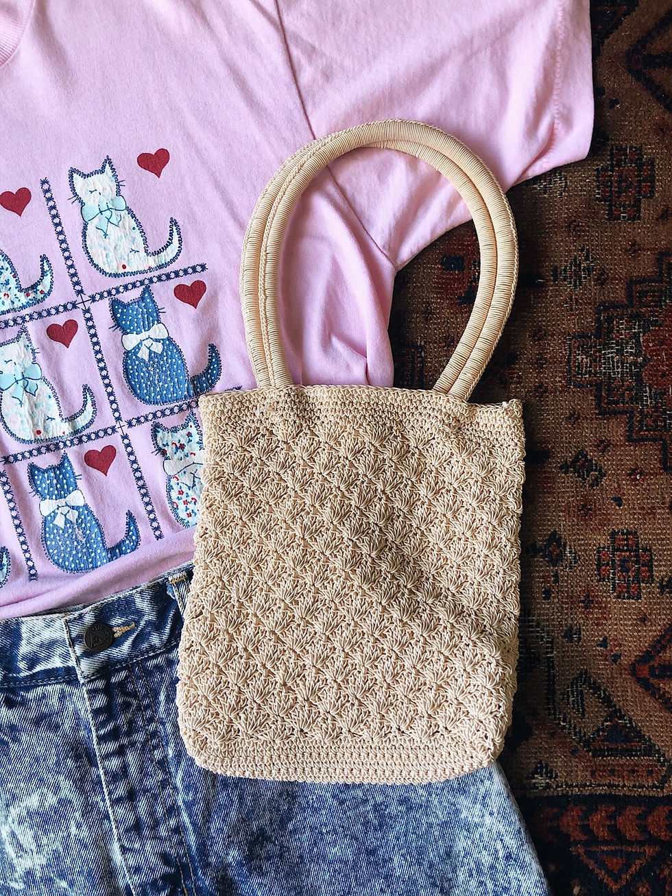 Miniatura: Woven Glossy Handbag