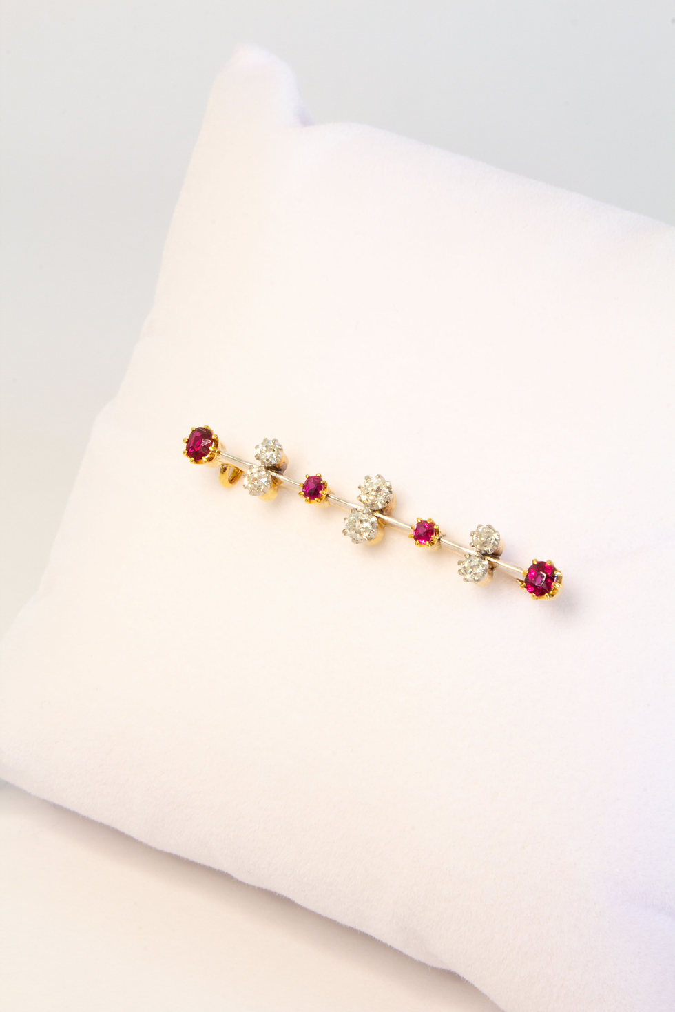 Thumbnail: 9ct Early 20th Century Ruby & Diamond Brooch