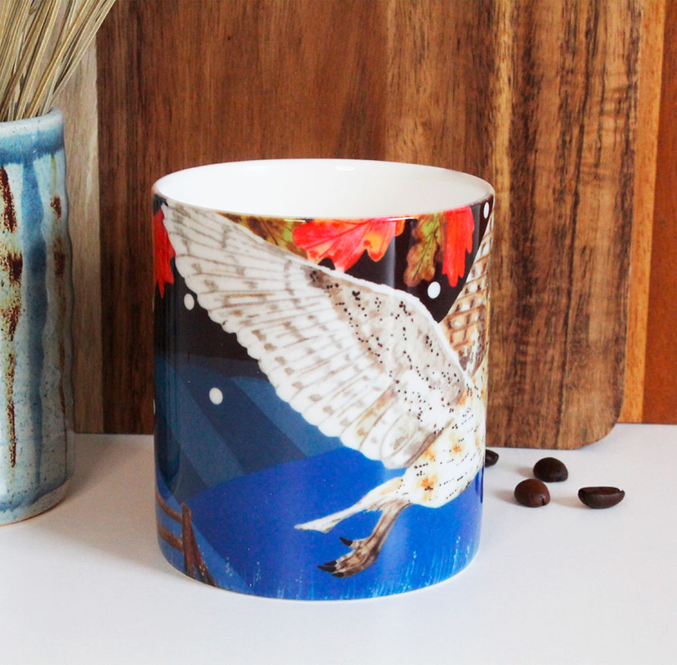 Thumbnail: Barn Owl Bone China Mug