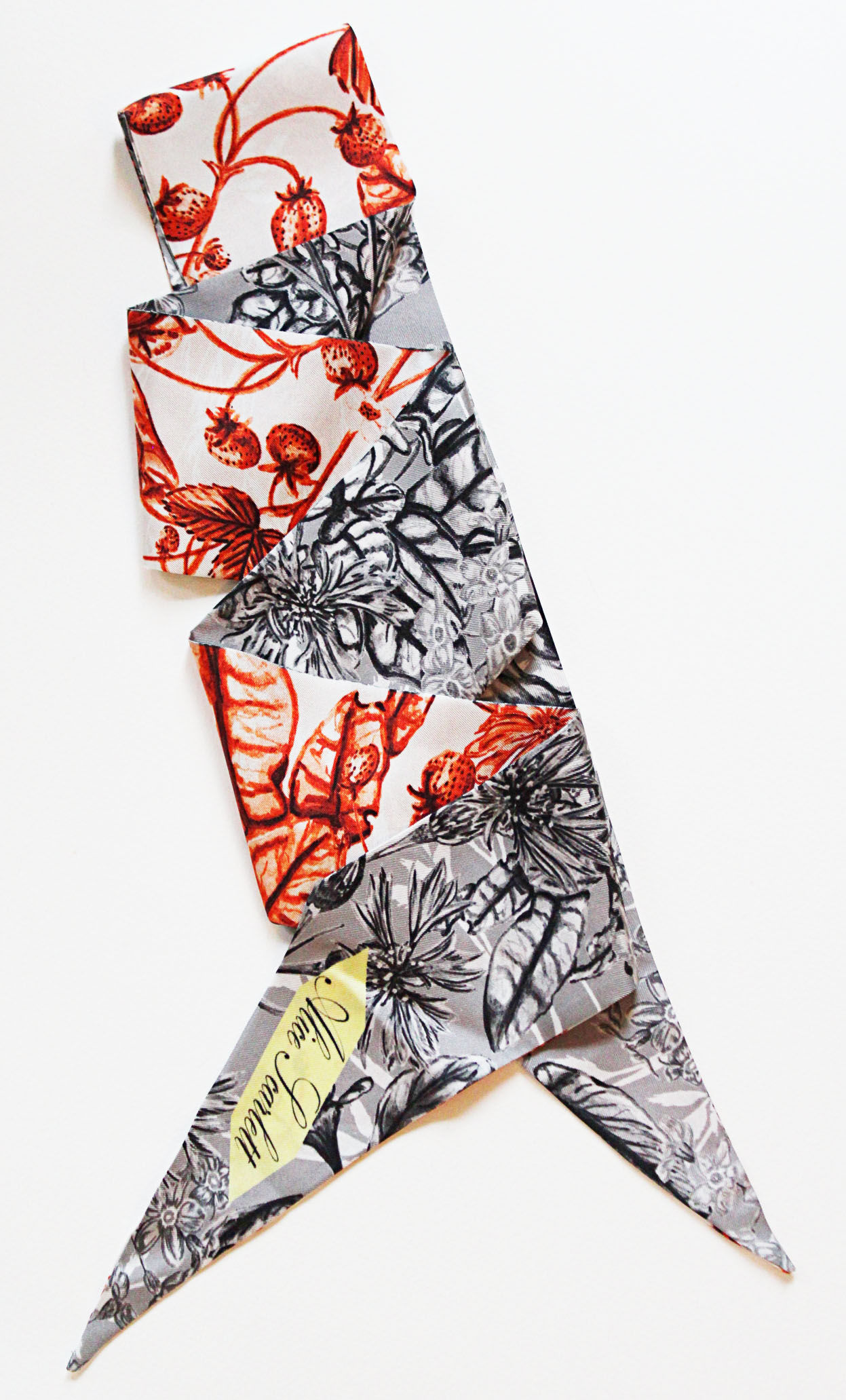 100% Silk Twilly - 'Fall Flowers'