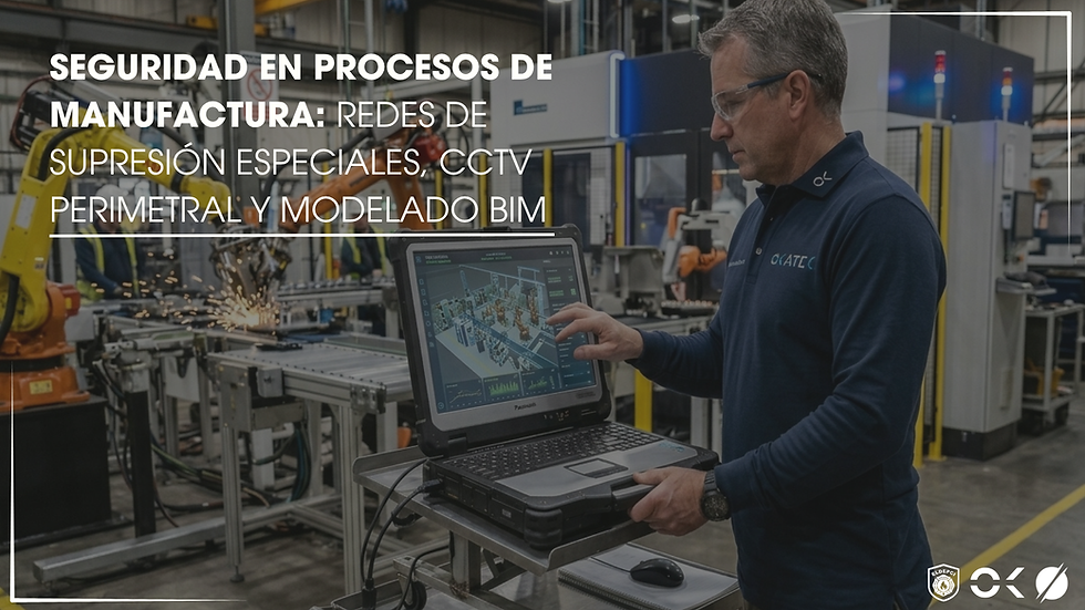 Seguridad en Procesos de Manufactura: Redes de Supresión Especiales, CCTV Perimetral y Modelado BIM