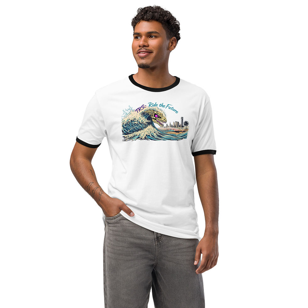 Thumbnail: TRS Ride The Future Unisex Ringer T-shirt