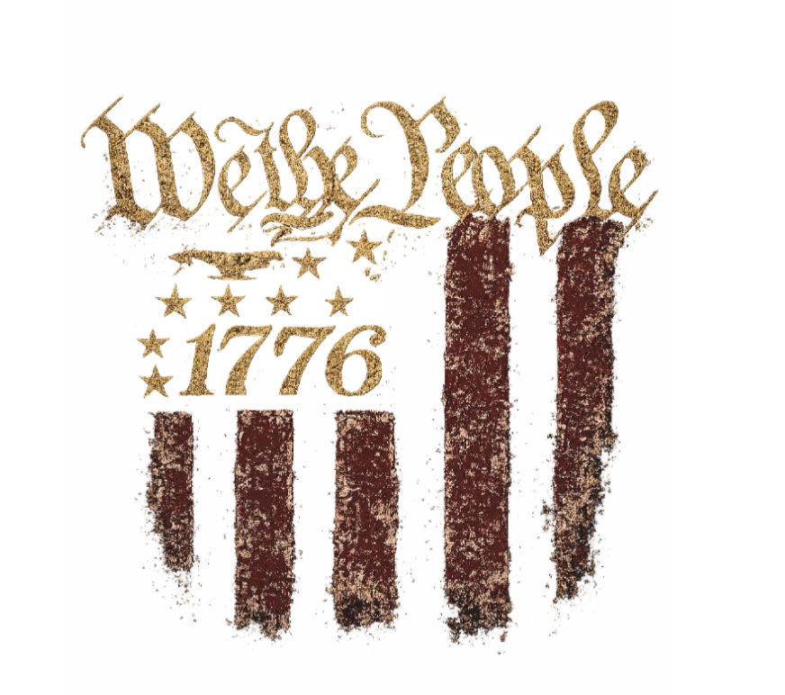 1776 We the People Gold Glitter T-Shirt
