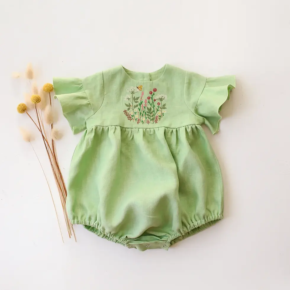 サムネイル： 【 Dannie and Lilou 】Ruffle Sleeve Bubble Playsuit