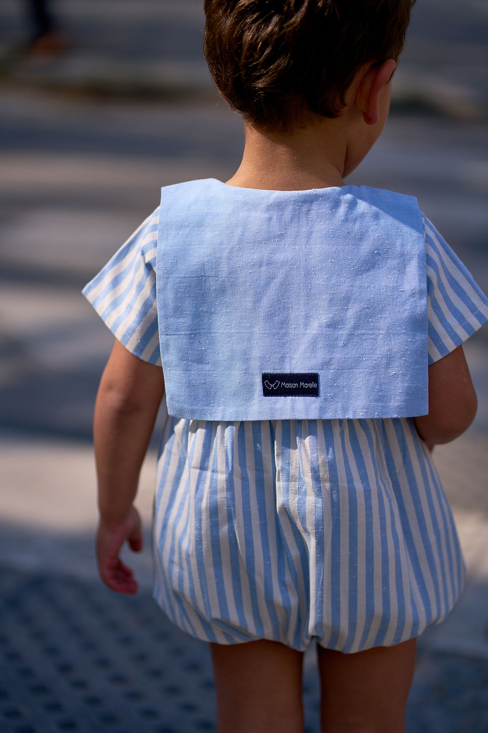サムネイル： 【 Maison Marelle 】Romper BAC- blue stripes