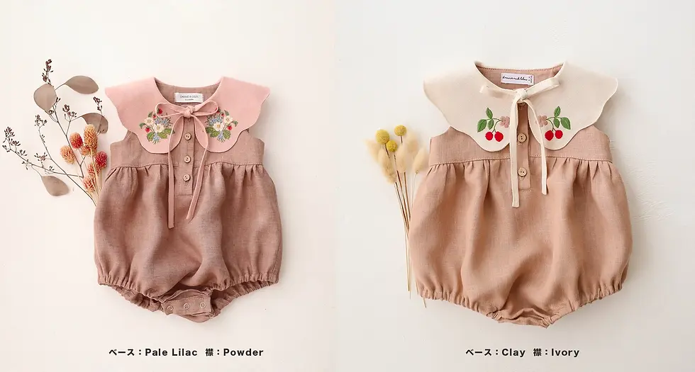 サムネイル： 【 Dannie and Lilou 】Bubble Playsuit with Petal Collar