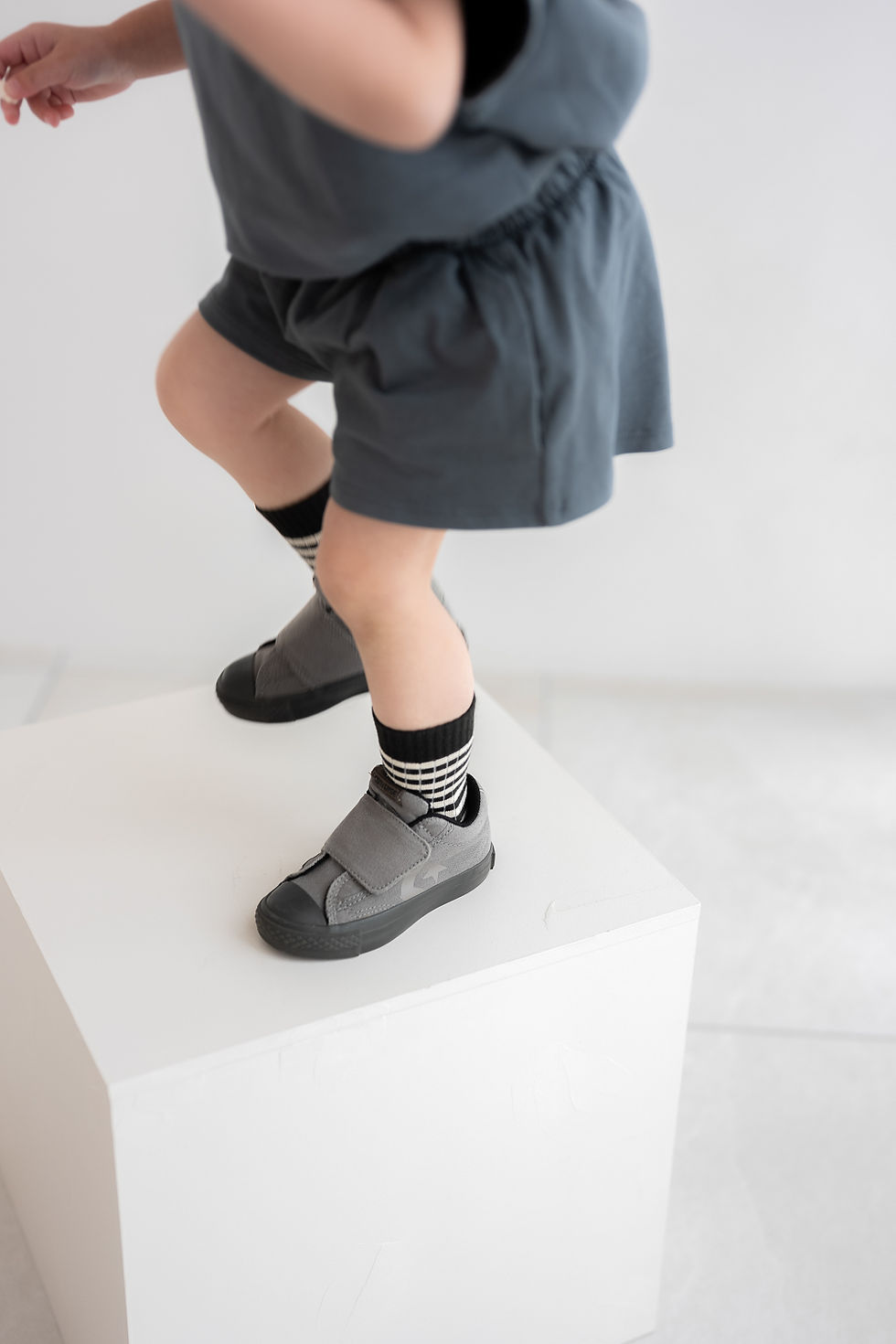 サムネイル： 【GRAY LABEL】Elasticated Shorts GOTS - Blue gray