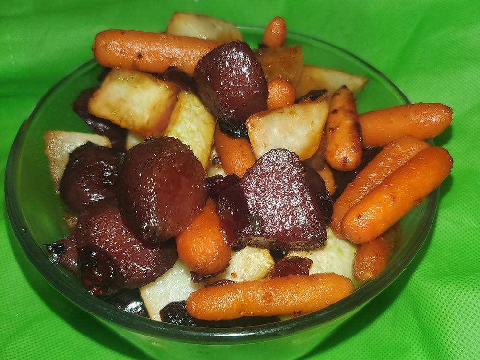 Teriyaki Root (and not so root) Vegetables