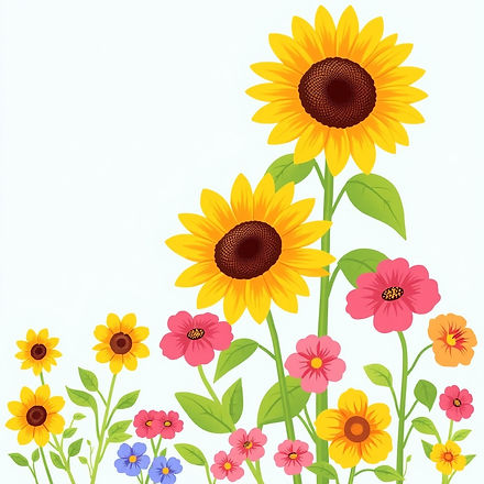 sunflowers and petunias.jpg