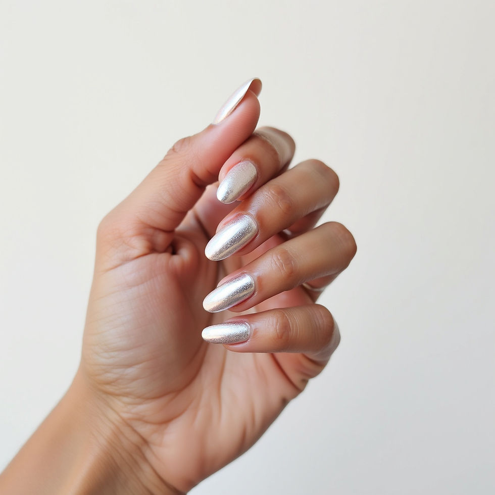 Abstract Chrome Nails