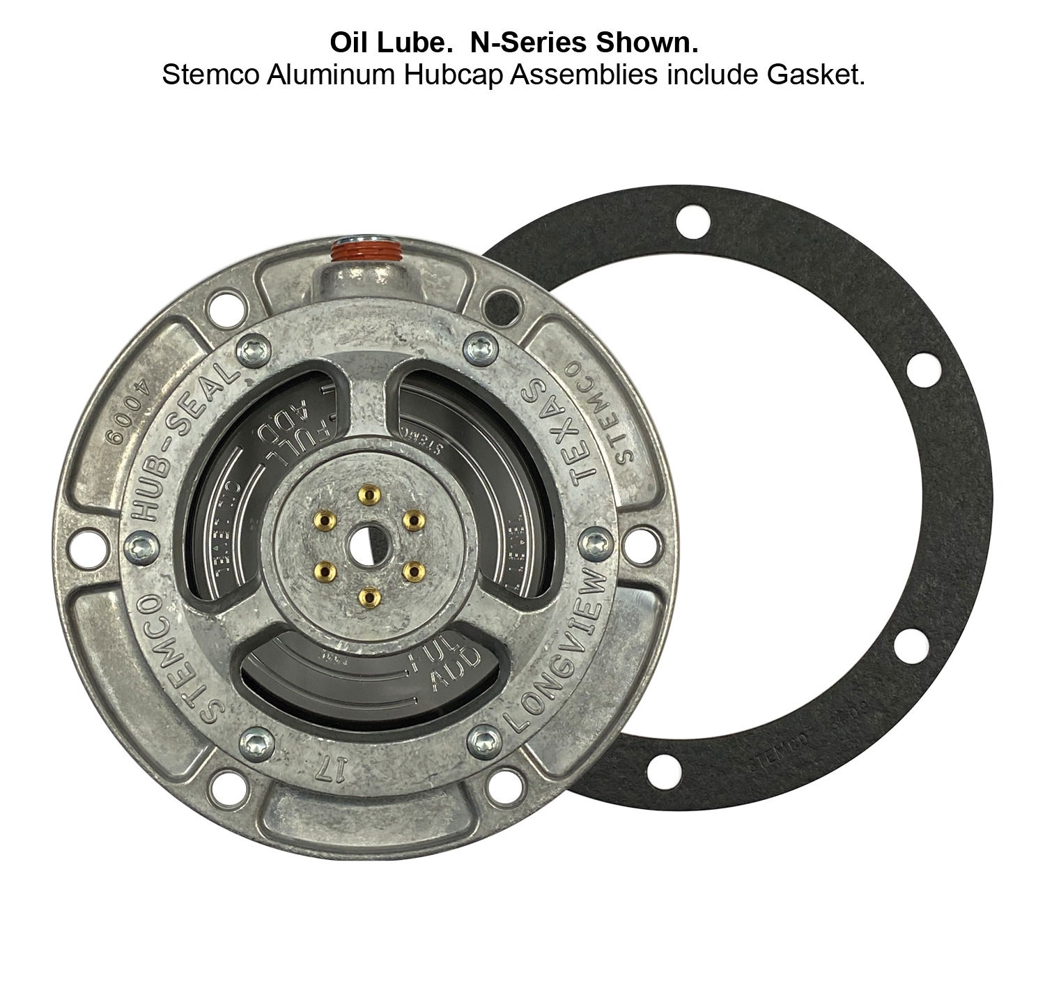 Stemco Aluminum Hubcaps - Oil Lube