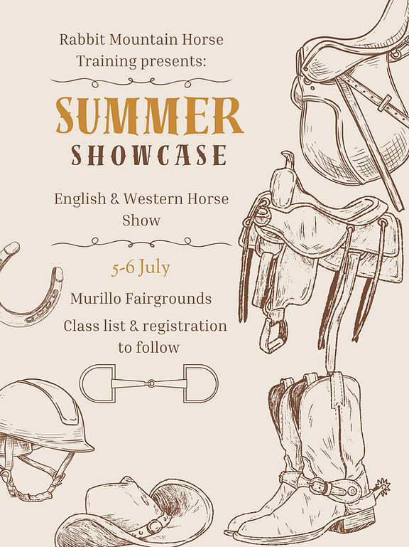 Summer Showcase Horse Show July 5 and 6th at Murillo Fairgrounds