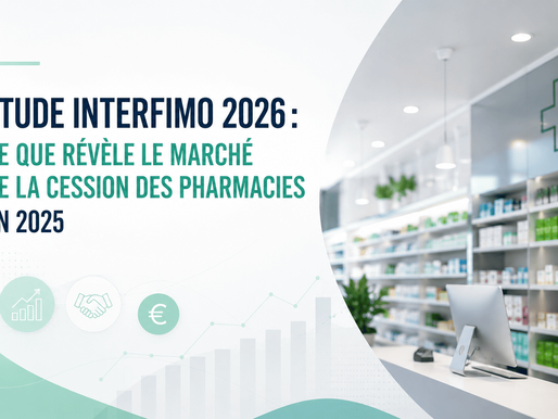 Étude Interfimo 2026 sur les cessions de pharmacies en 2025 : analyse du marché, valorisation des officines et tendances des transactions.