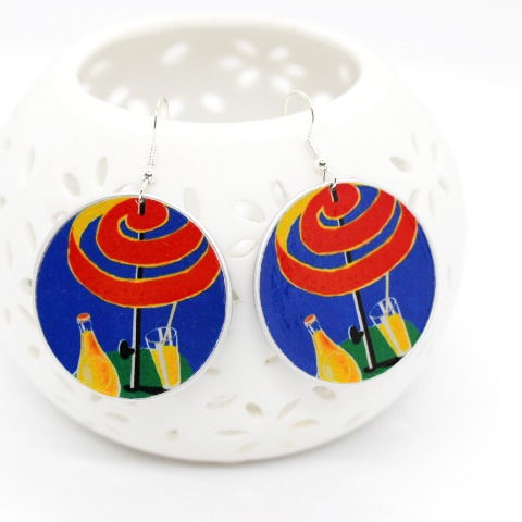Orangina coffee pod earrings