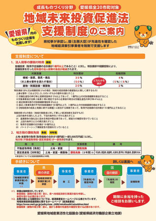 地域未来投資促進法支援制度について