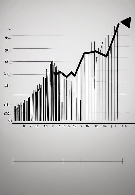 line graph steadily climbing upwards, sh