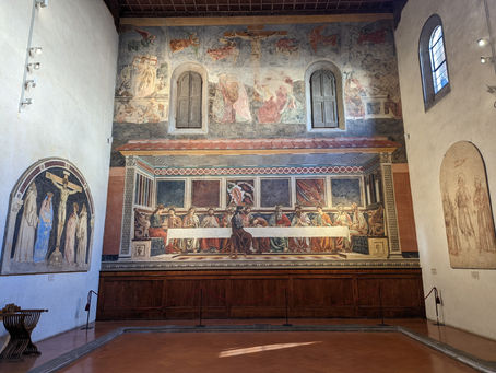 The Last Supper painted by the Renaissance artist Andrea del Castagno