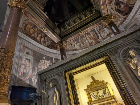 Interior of the church of San Pietro in Vincoli showing the chains