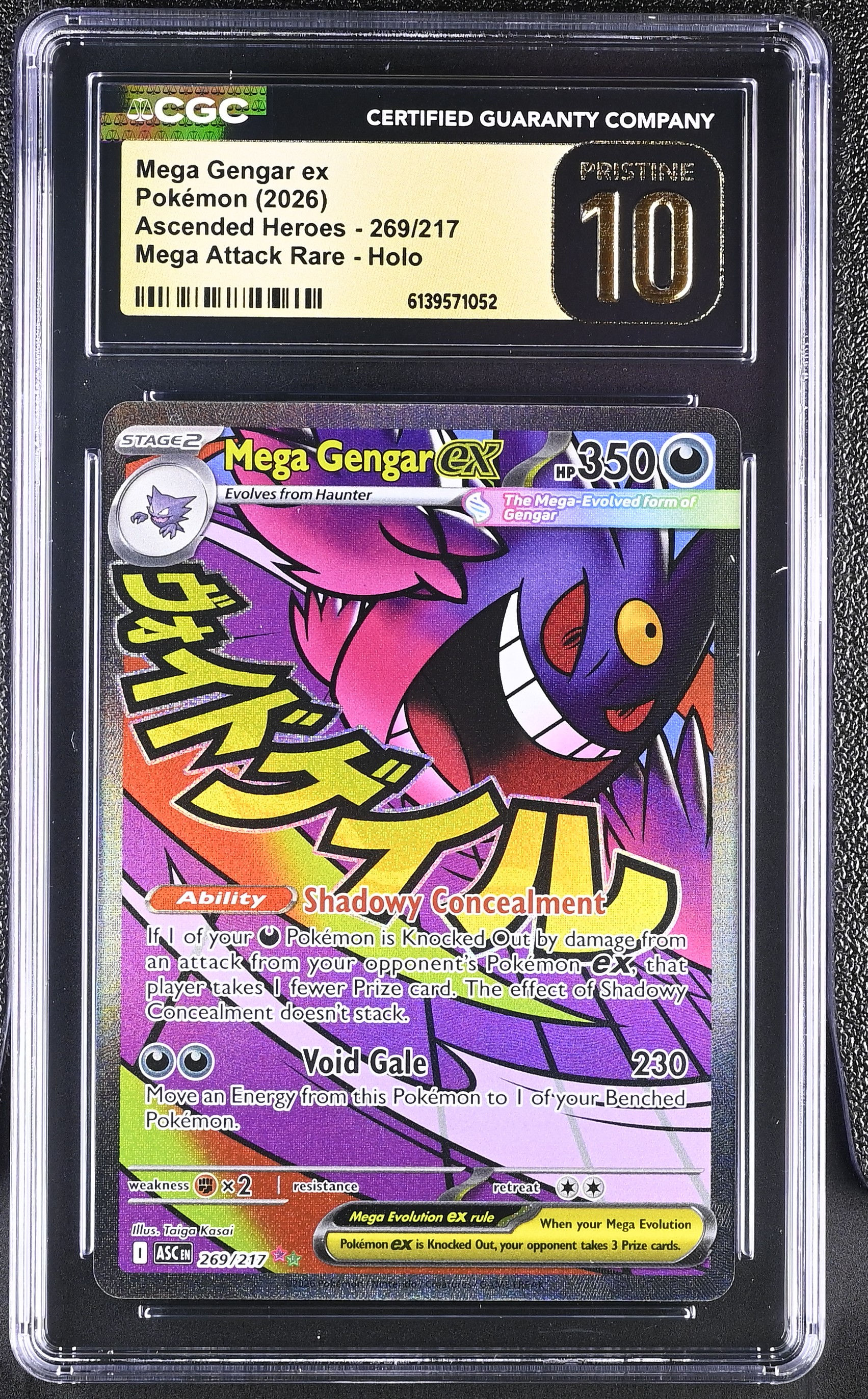 CGC Pristine 10 Mega Gengar ex 269/217 Mega Attack Rare Pokemon