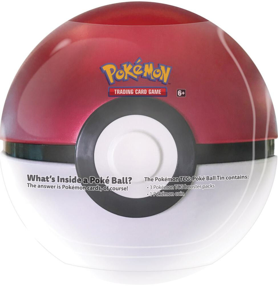 Pokemon TCG Poke Ball Tin E25 Poke Ball 3 Booster Packs Stickers