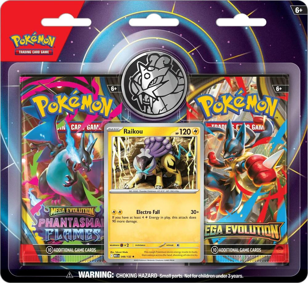 Pokemon TCG 2-Pack Blister Raikou Promo Coin English