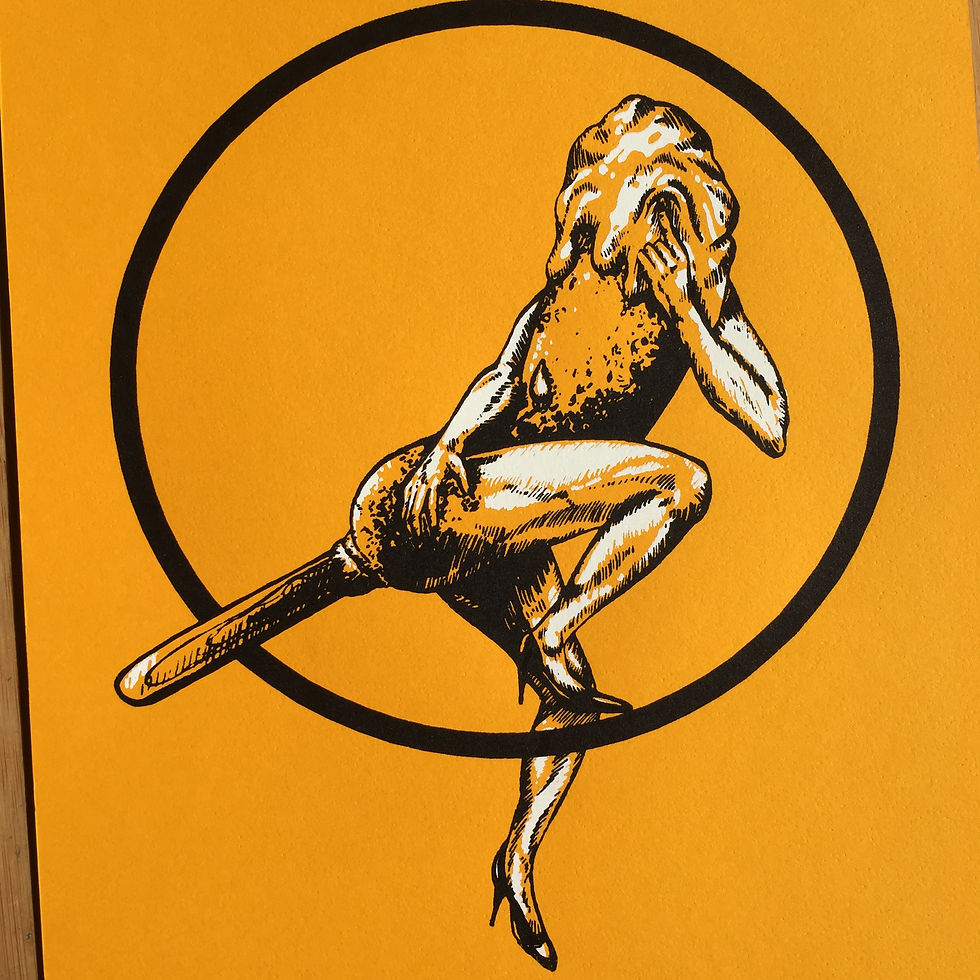 Corn Dog Pinup Silkscreen print