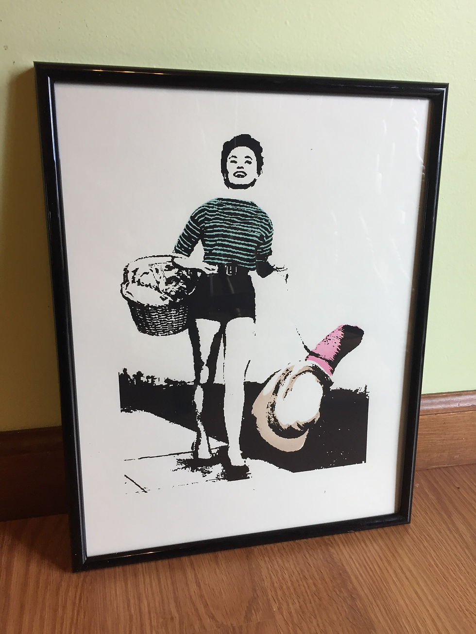 Sue Jones walking her pet geoduck silkscreen print