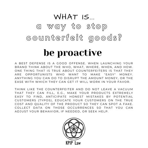 What is...a 2nd way to stop counterfeit goods?